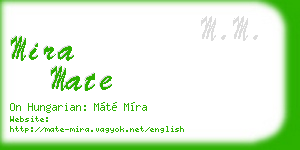 mira mate business card