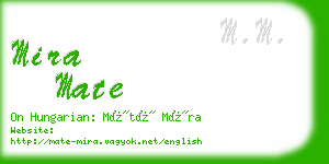 mira mate business card